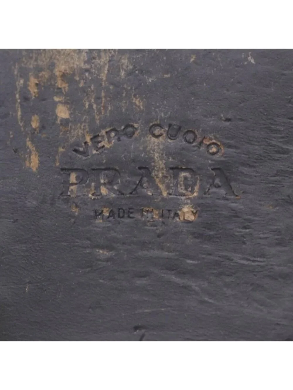 Prada name leather